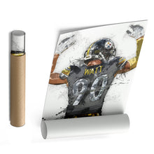 Load image into Gallery viewer, T.J. Watt Canvas Art – Pittsburgh Steelers Wall Decor