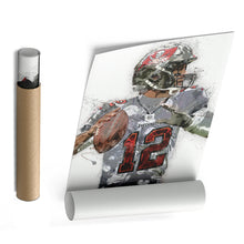 Load image into Gallery viewer, Tom Brady Canvas Art – Tampa Bay Buccaneers Wall Decor
