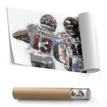 Load image into Gallery viewer, Mike Evans & Tom Brady Canvas Art – Tampa Bay Buccaneers Wall Decor