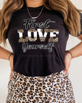 First Love Yourself Leopard Print Shirt