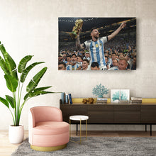Load image into Gallery viewer, Lionel Messi World Cup Celebration Canvas Art - Soccer Wall Decor Poster
