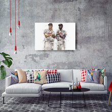 Load image into Gallery viewer, Hank Aaron &amp; Eddie Mathews Canvas Art – Milwaukee Braves Wall Decor

