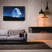 Load image into Gallery viewer, Death Star Poster Star Wars Movie Canvas Wall Art Decor - Galactic Wall Art
