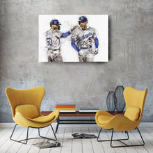 Load image into Gallery viewer, Freddie Freeman &amp; Mookie Betts Canvas Art – Los Angeles Dodgers Wall Decor
