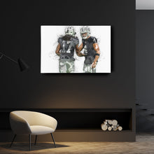 Load image into Gallery viewer, Derek Carr &amp; Davante Adams Canvas Art – Las Vegas Raiders Wall Decor
