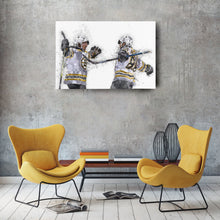 Load image into Gallery viewer, Brad Marchand &amp; David Pastrnak Canvas Art – Boston Bruins Wall Decor
