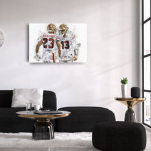 Load image into Gallery viewer, Christian McCaffrey &amp; Brock Purdy Canvas Art – San Francisco 49ers Wall Decor
