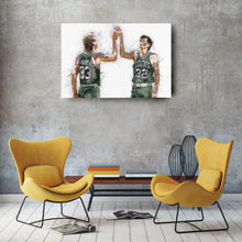 Load image into Gallery viewer, Larry Bird &amp; Kevin McHale Canvas Art – Boston Celtics Wall Decor
