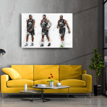 Load image into Gallery viewer, Kawhi Leonard, Paul George &amp; James Harden Canvas Art - LA Clippers Wall Decor
