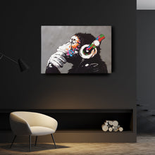 Load image into Gallery viewer, Banksy Male DJ Canvas – Urban Graffiti Wall Art Decor
