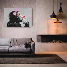 Load image into Gallery viewer, Banksy Female DJ Canvas – Street Art for Modern Wall Decor
