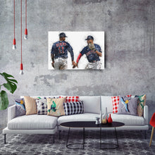 Load image into Gallery viewer, Rafael Devers &amp; Xander Bogaerts Canvas Art – Boston Red Sox Wall Decor
