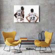Load image into Gallery viewer, John Stockton &amp; Karl Malone Canvas Art – Utah Jazz Wall Decor
