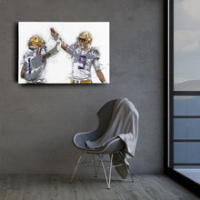 Load image into Gallery viewer, Joe Burrow &amp; Ja&#39;Marr Chase Canvas Art – LSU Tigers Wall Decor
