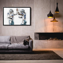 Load image into Gallery viewer, Dak Prescott &amp; CeeDee Lamb Canvas Art – Dallas Cowboys Wall Decor
