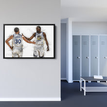 Load image into Gallery viewer, Stephen Curry &amp; Kevin Durant Canvas Art – Golden State Warriors Wall Decor
