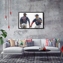 Load image into Gallery viewer, Rafael Devers &amp; Xander Bogaerts Canvas Art – Boston Red Sox Wall Decor

