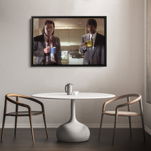 Load image into Gallery viewer, Pulp Fiction Coffee Scene Canvas – Tarantino Movie Wall Art
