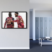 Load image into Gallery viewer, Donovan Mitchell &amp; Darius Garland Canvas Art – Cleveland Cavaliers Wall Decor
