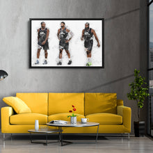 Load image into Gallery viewer, Kawhi Leonard, Paul George &amp; James Harden Canvas Art - LA Clippers Wall Decor
