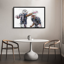 Load image into Gallery viewer, Tom Brady &amp; Rob Gronkowski Canvas Art – New England Patriots Wall Decor
