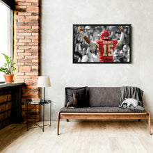 Load image into Gallery viewer, Patrick Mahomes Canvas Art – Touchdown NFL Wall Decor
