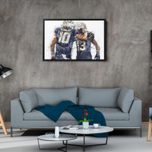 Load image into Gallery viewer, Justin Herbert &amp; Keenan Allen Canvas Art – Los Angeles Chargers Wall Decor
