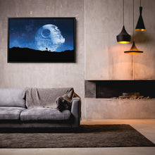 Load image into Gallery viewer, Death Star Poster Star Wars Movie Canvas Wall Art Decor - Galactic Wall Art
