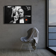 Load image into Gallery viewer, The Godfather Canvas Art – Black &amp; White Wall Decor
