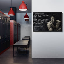 Load image into Gallery viewer, Muhammad Ali Quote Canvas Art – Boxing Wall Decor
