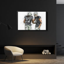 Load image into Gallery viewer, Derek Carr &amp; Davante Adams Canvas Art – Las Vegas Raiders Wall Decor
