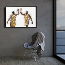 Load image into Gallery viewer, Kobe Bryant &amp; Shaquille O&#39;Neal Canvas Art – Los Angeles Lakers Wall Decor
