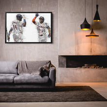 Load image into Gallery viewer, Yordan Alvarez &amp; Jose Altuve Canvas Art – Houston Astros Wall Decor
