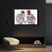 Load image into Gallery viewer, Shohei Ohtani &amp; Mike Trout Canvas Art – Los Angeles Angels Wall Decor
