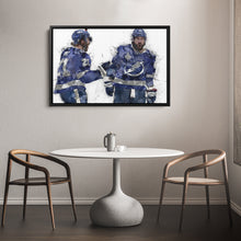 Load image into Gallery viewer, Brayden Point &amp; Nikita Kucherov Canvas Art – Tampa Bay Lightning Wall Decor
