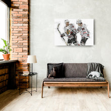 Load image into Gallery viewer, Alex DeBrincat &amp; Patrick Kane Canvas Art – Detroit Red Wings Wall Decor
