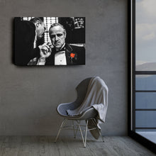 Load image into Gallery viewer, The Godfather Canvas Art – Black &amp; White Wall Decor
