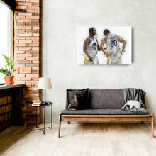 Load image into Gallery viewer, Stephen Curry &amp; Chris Paul Canvas Art – Golden State Warriors Wall Decor
