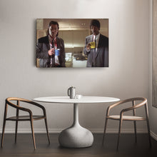 Load image into Gallery viewer, Pulp Fiction Coffee Scene Canvas – Tarantino Movie Wall Art
