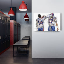 Load image into Gallery viewer, Josh Allen &amp; Stefon Diggs Canvas Art – Buffalo Bills Wall Decor
