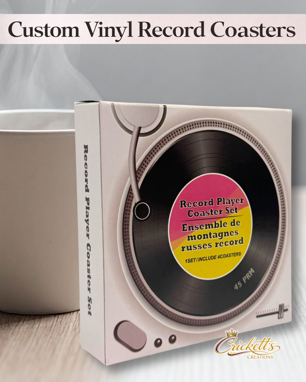 Custom Vinyl Record Coasters