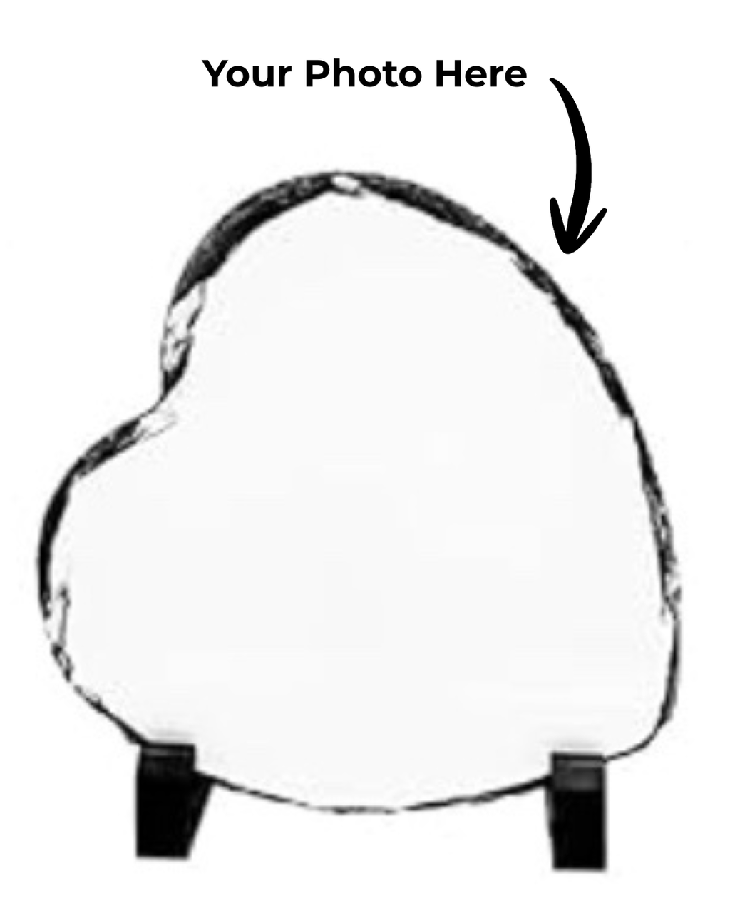 Custom Heart Slate Photo Frame — Personalized Keepsake