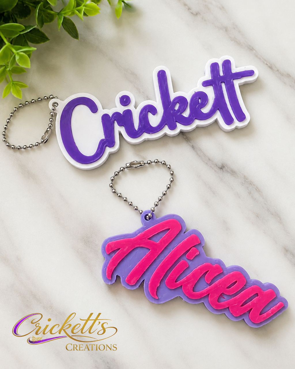 Custom 3D Name Tag & Keychain
