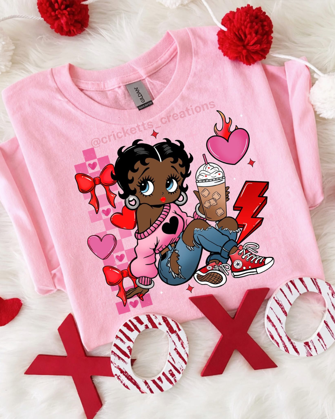 Valentine Baddie Cartoon Shirt