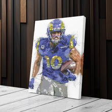 Load image into Gallery viewer, Cooper Kupp Canvas Art – Los Angeles Rams Wall Decor
