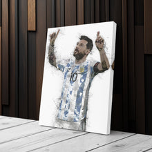 Load image into Gallery viewer, Lionel Messi Canvas Art – Argentina National Team Wall Decor
