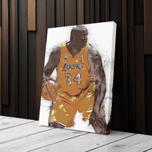 Load image into Gallery viewer, Shaquille O&#39;Neal Canvas Art – Los Angeles Lakers Wall Decor
