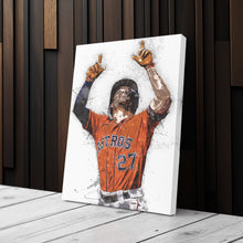 Load image into Gallery viewer, José Altuve Canvas Art - Houston Astros Wall Decor
