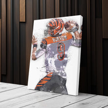 Load image into Gallery viewer, Joe Burrow Bengals Canvas Art – Cincinnati Bengals Wall Decor
