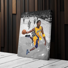 Load image into Gallery viewer, Kobe Bryant Lakers Dunking Canvas Wall Art Decor - NBA Slam Dunk Poster
